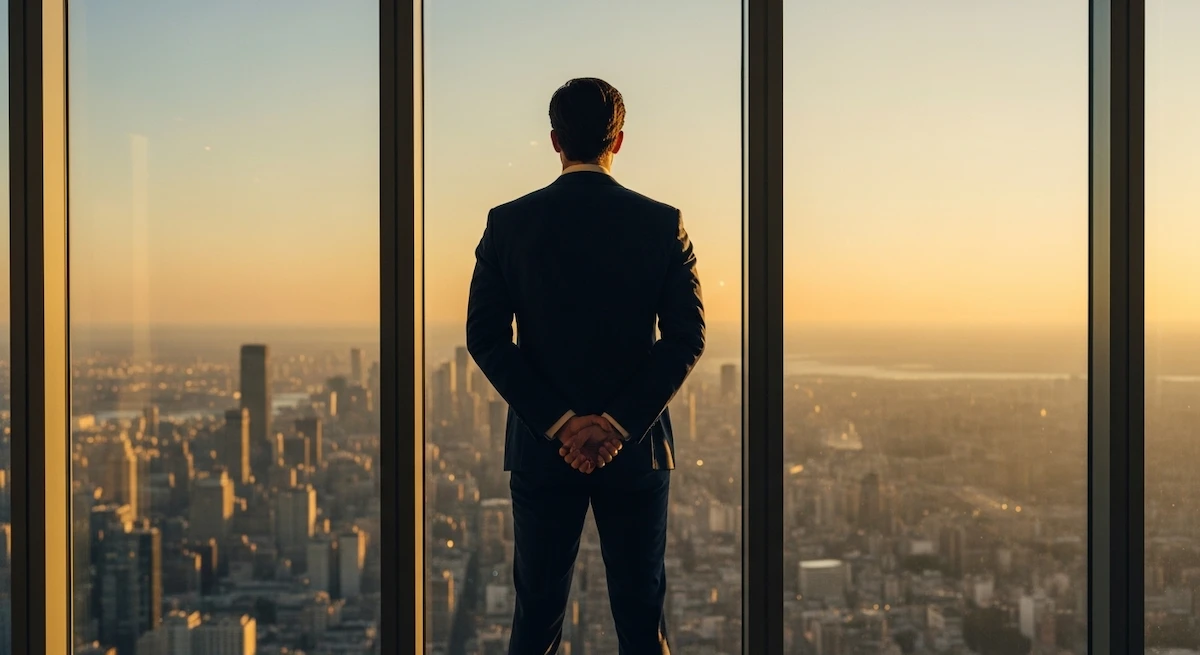 Personne brillante regardant la ville, sentiment de solitude