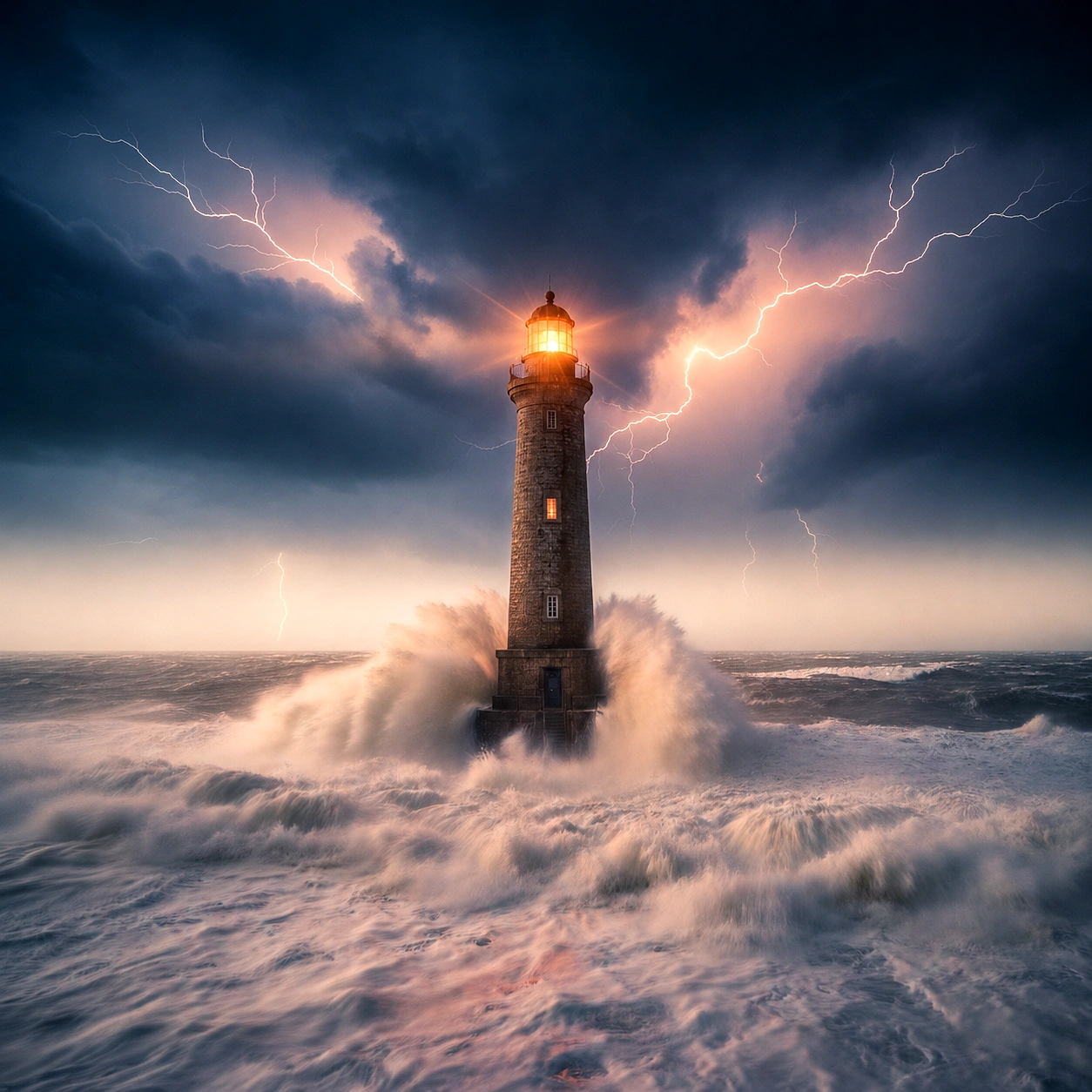 La paix comme phare pour la vie — Phare dans la tempête